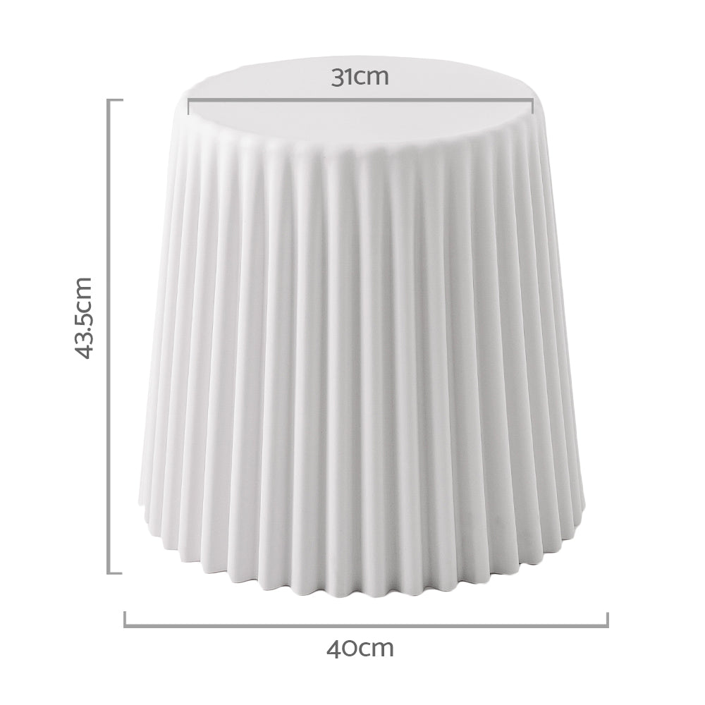 Artiss 2x Bar Stools Cupcake Plastic Foot Stool White-Furniture &gt; Bar Stools &amp; Chairs-PEROZ Accessories