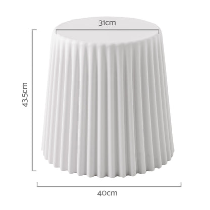 Artiss 2x Bar Stools Cupcake Plastic Foot Stool White-Furniture &gt; Bar Stools &amp; Chairs-PEROZ Accessories