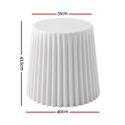 Artiss Set of 4 Cupcake Bar Stools Stackable Foot Stool White-Furniture &gt; Bar Stools &amp; Chairs &gt; Table &amp; Bar Stools-PEROZ Accessories