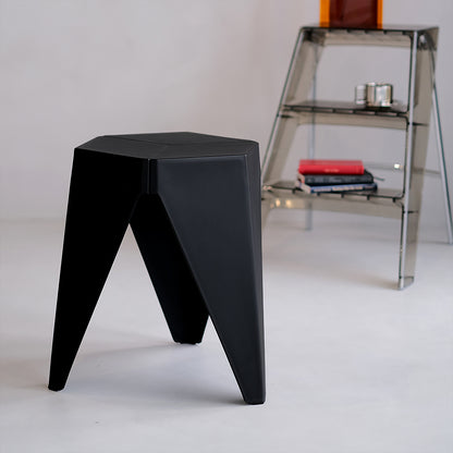 Artiss 2x Bar Stools Puzzle Plastic Foot Stool Black-Bar Stools-PEROZ Accessories