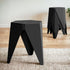 Artiss 4PC Puzzle Stool Plastic Bar Stools Stackable Black-Furniture > Bar Stools & Chairs > Table & Bar Stools-PEROZ Accessories