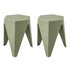 Artiss 2x Bar Stools Puzzle Plastic Foot Stool Green-Furniture > Bar Stools & Chairs > Table & Bar Stools-PEROZ Accessories