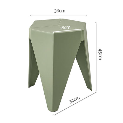 Artiss 2x Bar Stools Puzzle Plastic Foot Stool Green-Furniture &gt; Bar Stools &amp; Chairs &gt; Table &amp; Bar Stools-PEROZ Accessories