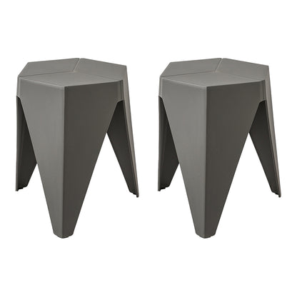 Artiss 2x Bar Stools Puzzle Plastic Foot Stool Grey-Bar Stools-PEROZ Accessories