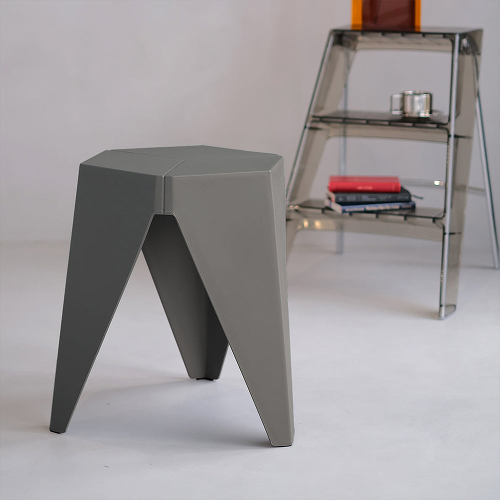 Artiss 2x Bar Stools Puzzle Plastic Foot Stool Grey-Bar Stools-PEROZ Accessories