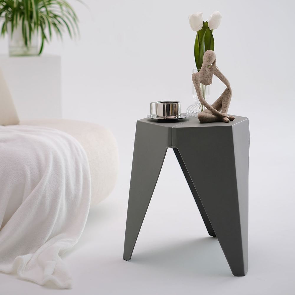 Artiss 4PC Puzzle Stool Bar Stools Stackable Grey-Furniture &gt; Bar Stools &amp; Chairs &gt; Table &amp; Bar Stools-PEROZ Accessories