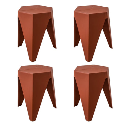 Artiss 4PC Puzzle Stool Bar Stools Stackable Red-Furniture &gt; Bar Stools &amp; Chairs &gt; Table &amp; Bar Stools-PEROZ Accessories
