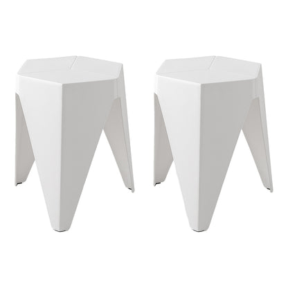 Artiss 2x Bar Stools Puzzle Plastic Foot Stool White-Bar Stools-PEROZ Accessories