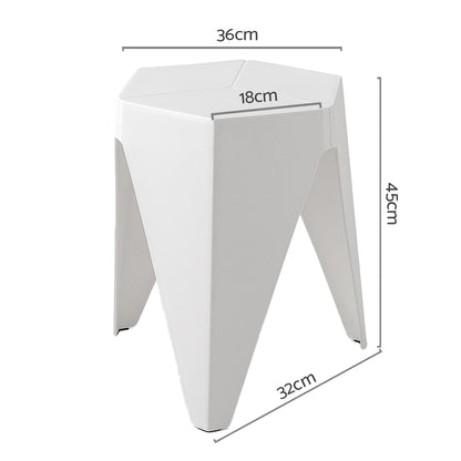 Artiss 2x Bar Stools Puzzle Plastic Foot Stool White-Bar Stools-PEROZ Accessories