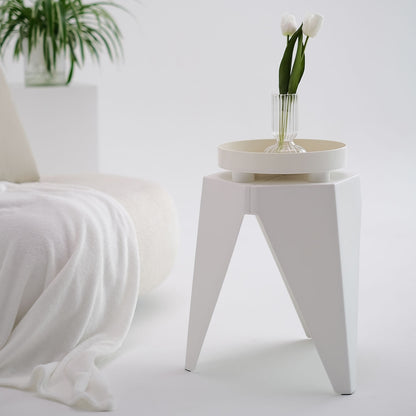 Artiss 4PC Puzzle Stool Bar Stools Stackable White-Furniture &gt; Bar Stools &amp; Chairs &gt; Table &amp; Bar Stools-PEROZ Accessories