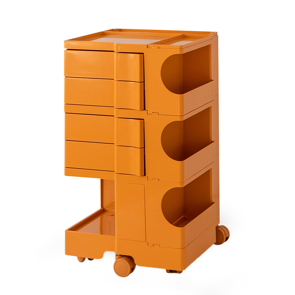 ArtissIn Storage Trolley Bedside Table 5 Tier Cart Boby Replica Orange-Bedside Tables-PEROZ Accessories