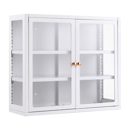 Artiss Buffet Cabinet Sideboard Wall Mounted Clear Display Storage 60cm White-Furniture > Dining > Buffets &amp; Sideboards-PEROZ Accessories