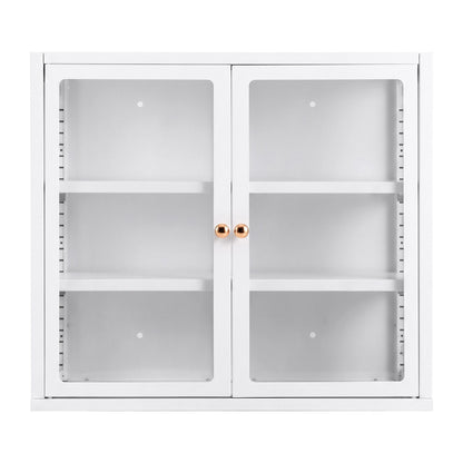 Artiss Buffet Cabinet Sideboard Wall Mounted Clear Display Storage 60cm White-Furniture > Dining > Buffets &amp; Sideboards-PEROZ Accessories
