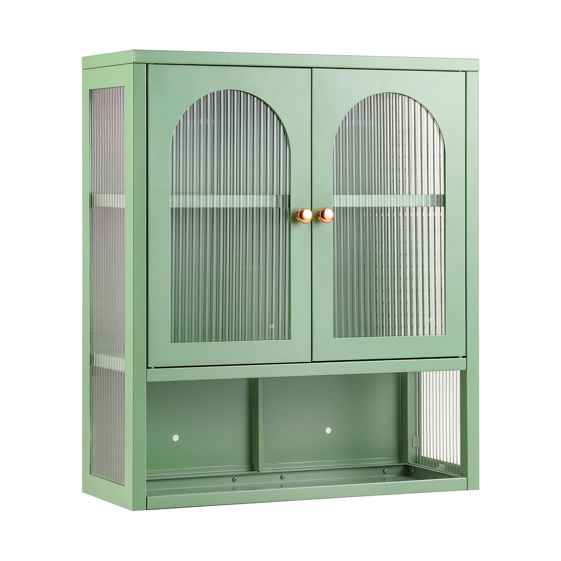 Artiss Buffet Cabinet Sideboard Wall Mounted Fluted Display Storage 70cm Green-Furniture > Dining > Buffets &amp; Sideboards-PEROZ Accessories
