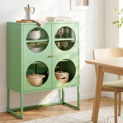 Artiss Buffet Sideboard Metal Cabinet - ELLA Green-Furniture > Living Room-PEROZ Accessories