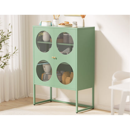 ArtissIn Buffet Sideboard Metal Cabinet - ELLA Green-Furniture &gt; Living Room-PEROZ Accessories