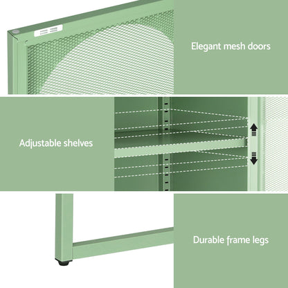 Artiss Buffet Sideboard Metal Cabinet - ELMA Green-Furniture > Living Room-PEROZ Accessories