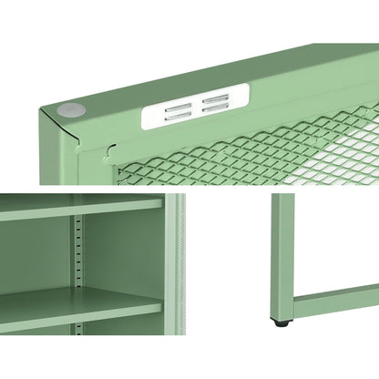 ArtissIn Buffet Sideboard Metal Cabinet - ELMA Green-Furniture &gt; Living Room-PEROZ Accessories