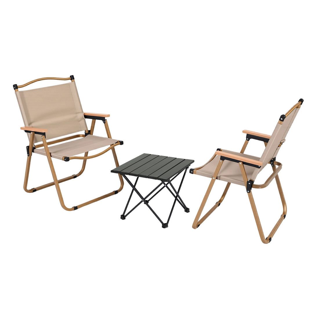 Weisshorn 3pc Camping Table Chair Set Outdoor Folding Aluminium Portable Picnic-Outdoor Recreation > Camping > Camp Furniture-PEROZ Accessories