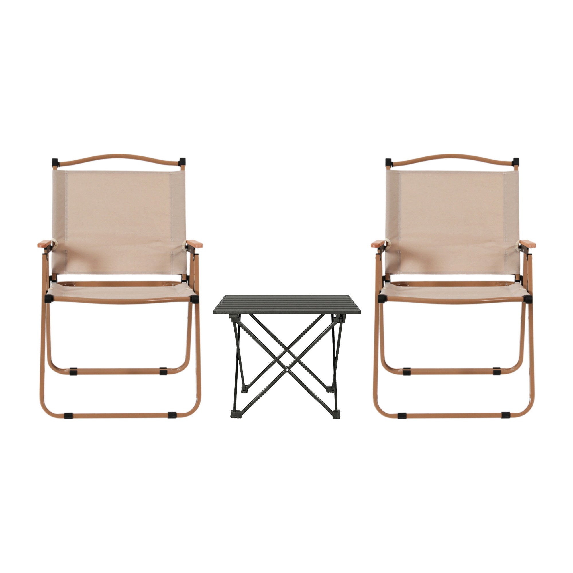 Weisshorn 3pc Camping Table Chair Set Outdoor Folding Aluminium Portable Picnic-Outdoor Recreation > Camping > Camp Furniture-PEROZ Accessories