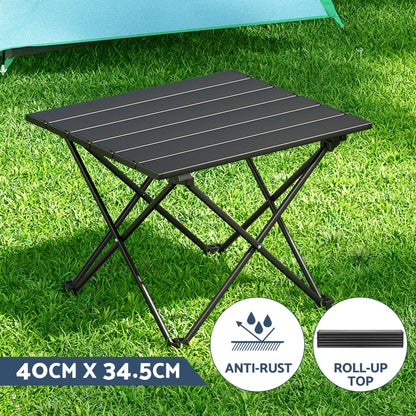 Weisshorn 3pc Camping Table Chair Set Outdoor Folding Aluminium Portable Picnic-Outdoor Recreation > Camping > Camp Furniture-PEROZ Accessories