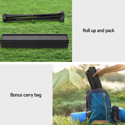 Weisshorn 3pc Camping Table Chair Set Outdoor Folding Aluminium Portable Picnic-Outdoor Recreation > Camping > Camp Furniture-PEROZ Accessories