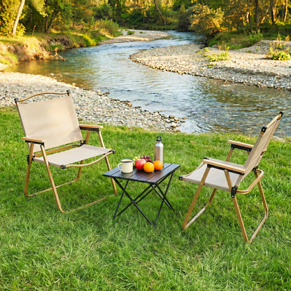 Weisshorn 3pc Camping Table Chair Set Outdoor Folding Aluminium Portable Picnic-Outdoor Recreation > Camping > Camp Furniture-PEROZ Accessories