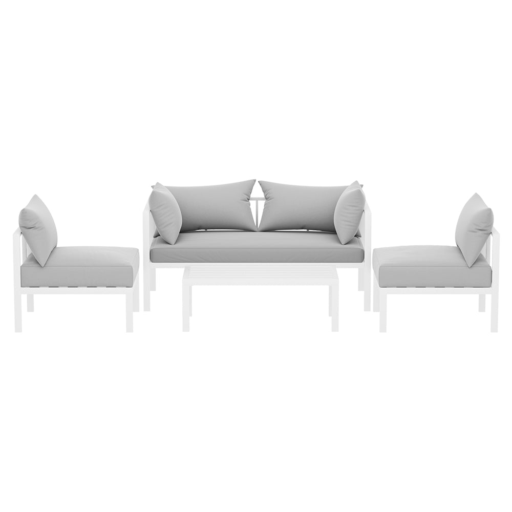 Gardeon 4 Seater Outdoor Sofa Set Aluminium Lounge Setting-Outdoor Sofa Sets-PEROZ Accessories