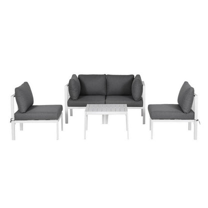 Gardeon 6PCS Outdoor Sofa Set Aluminium Table and Chairs Lounge Patio Furniture-Furniture &gt; Outdoor &gt; Outdoor Sofas &amp; Lounge Sets-PEROZ Accessories