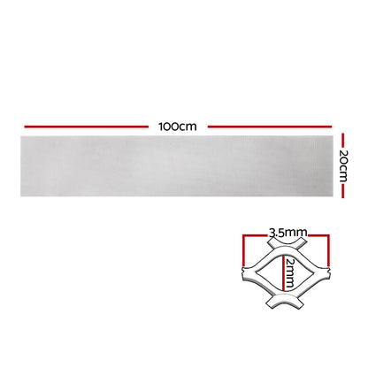 Gardeon Gutter Guard Aluminium Mesh 60M 100x20cm Silver-Home &amp; Garden > DIY > Building Materials-PEROZ Accessories