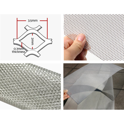 Gardeon Gutter Guard Aluminium Mesh 60M 100x20cm Silver-Home &amp; Garden > DIY > Building Materials-PEROZ Accessories