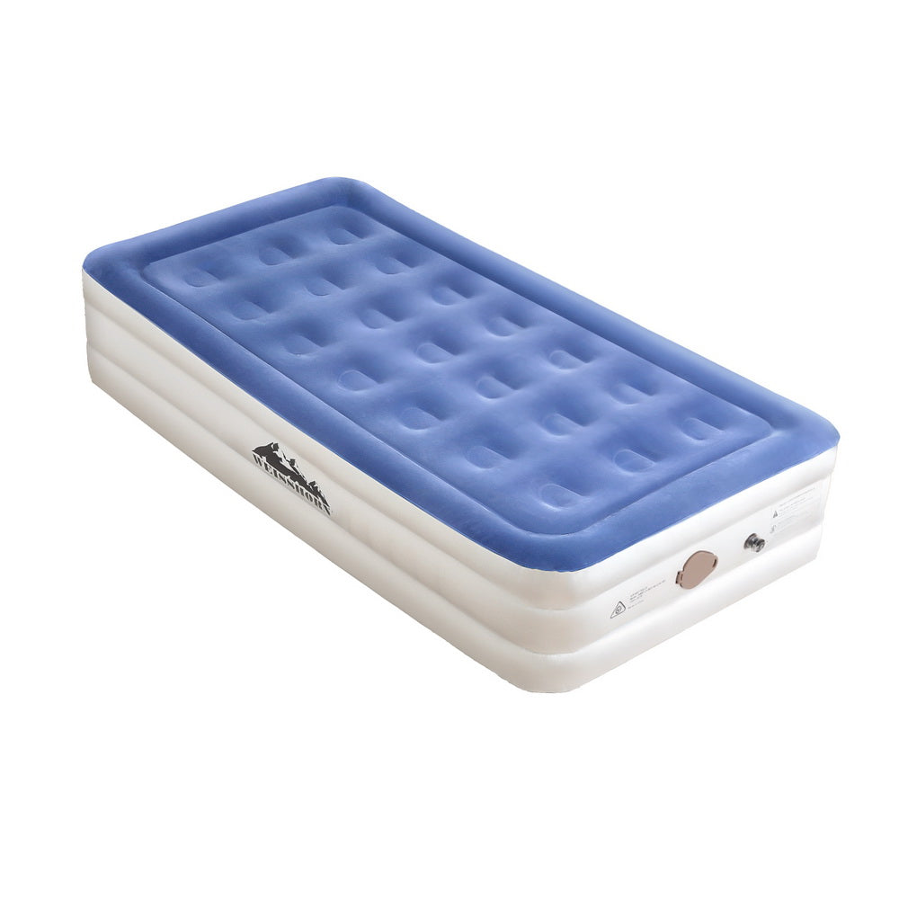Weisshorn Air Mattress Single Inflatable Bed 46cm Cube Airbed-Outdoor Recreation &gt; Camping &gt; Inflatable Mattresses-PEROZ Accessories