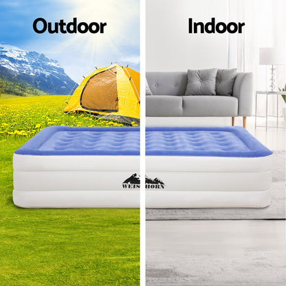 Weisshorn Air Mattress Queen Inflatable Bed 46cm Air bed Cube-Outdoor Recreation &gt; Camping &gt; Inflatable Mattresses-PEROZ Accessories