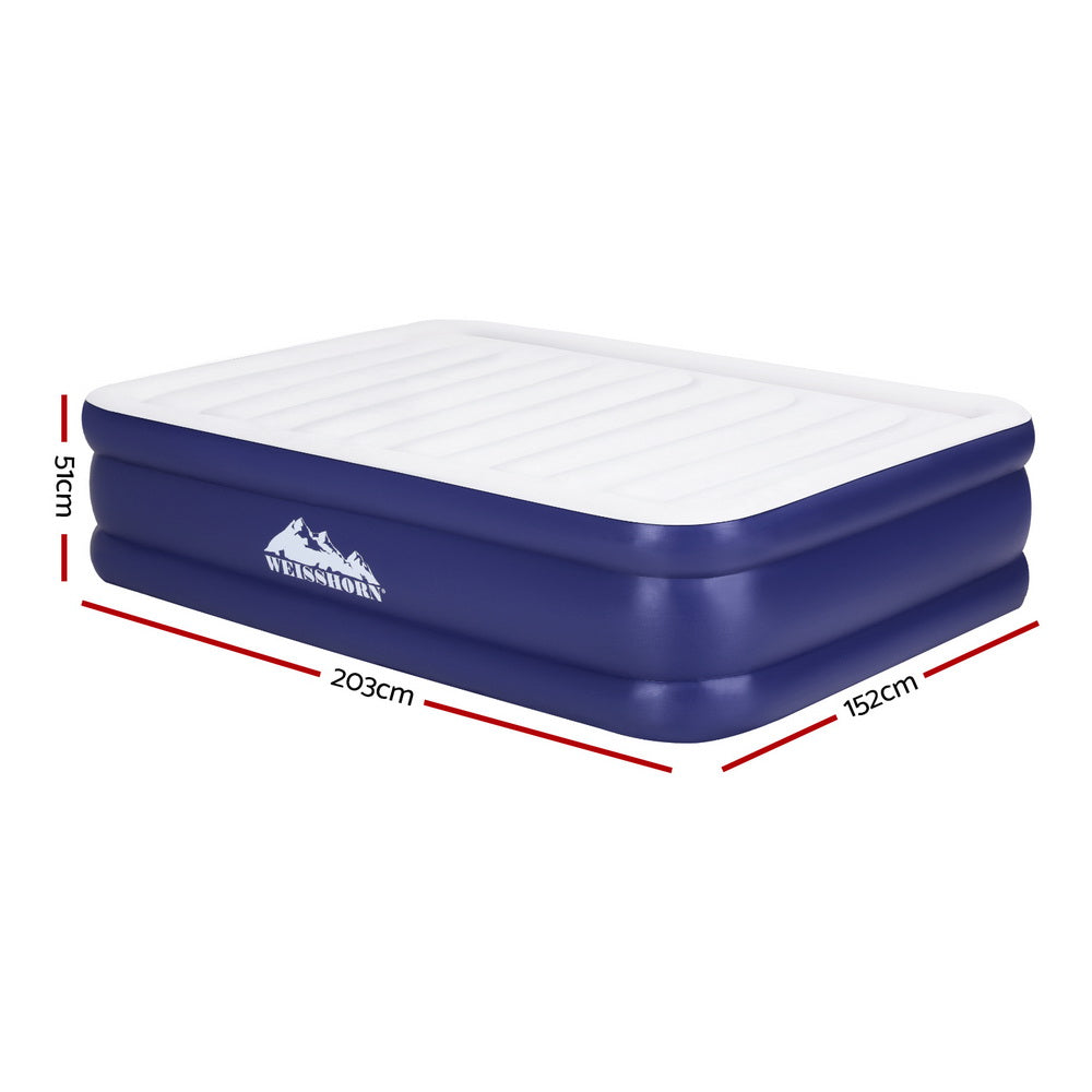 Weisshorn Air Mattress Queen Inflatable Bed Air bed 51cm-Outdoor Recreation &gt; Camping &gt; Inflatable Mattresses-PEROZ Accessories