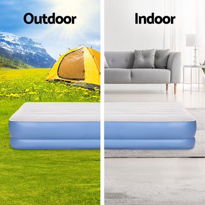 Weisshorn Air Mattress Queen Inflatable Bed 41cm Air bed-Outdoor Recreation &gt; Camping &gt; Inflatable Mattresses-PEROZ Accessories