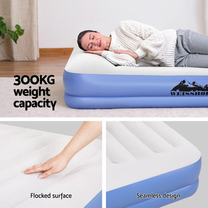 Weisshorn Air Mattress Queen Inflatable Bed 41cm Air bed-Outdoor Recreation &gt; Camping &gt; Inflatable Mattresses-PEROZ Accessories