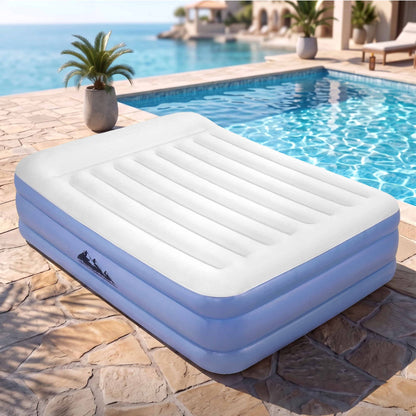 Weisshorn Queen Air Mattress with Rechargeable Cordless Pump 50cm-Outdoor Recreation > Camping > Inflatable Mattresses-PEROZ Accessories