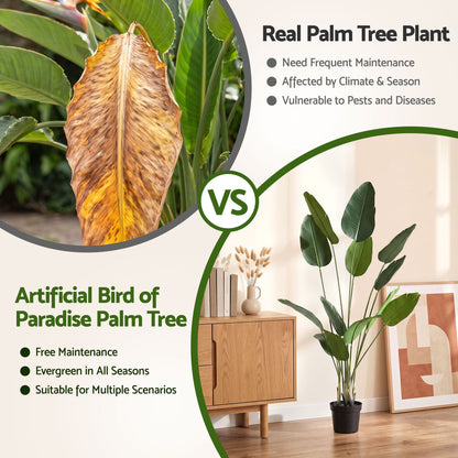 Artiss 150cm Artificial Bird of Paradise Plant Lifelike Textured Leaves Wipe-Clean Indoor Home Decor