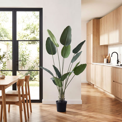 Artiss 150cm Artificial Bird of Paradise Plant Lifelike Textured Leaves Wipe-Clean Indoor Home Decor