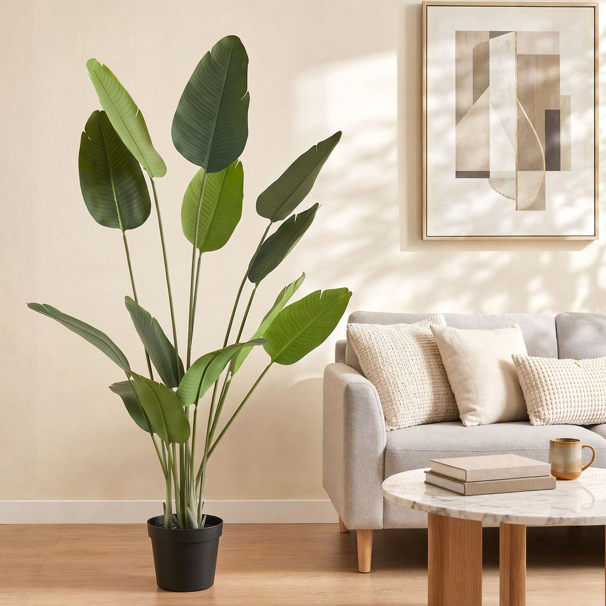Artiss 180cm Artificial Bird of Paradise Plant Lifelike Textured Leaves Wipe-Clean Indoor Home Decor