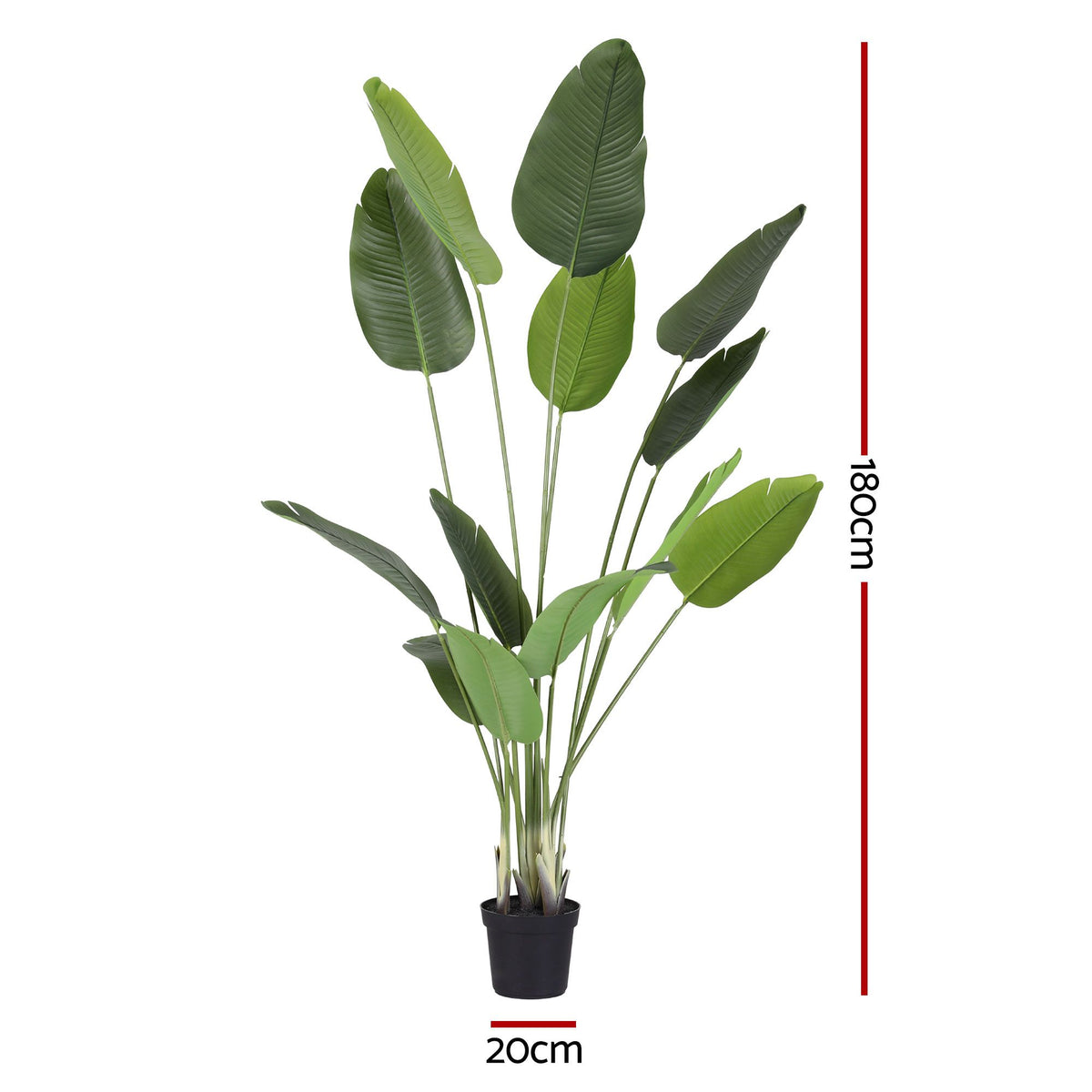 Artiss 180cm Artificial Bird of Paradise Plant Lifelike Textured Leaves Wipe-Clean Indoor Home Decor
