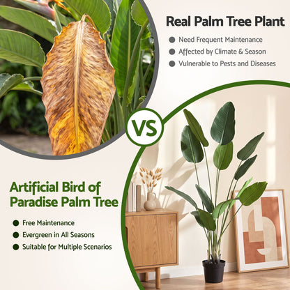 Artiss 180cm Artificial Bird of Paradise Plant Lifelike Textured Leaves Wipe-Clean Indoor Home Decor