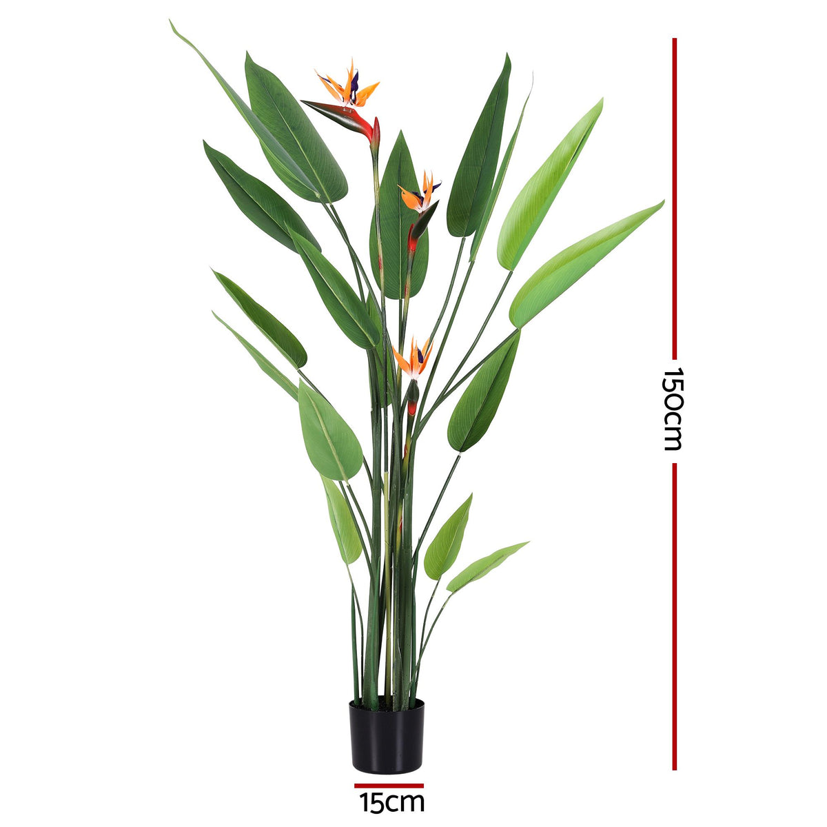 Artiss 150cm Artificial Bird of Paradise Plant with Flowers Realistic Leaves for Home Office Decor-Home &amp; Garden > Artificial Plants > Artificial Flowers &amp; Plants-PEROZ Accessories