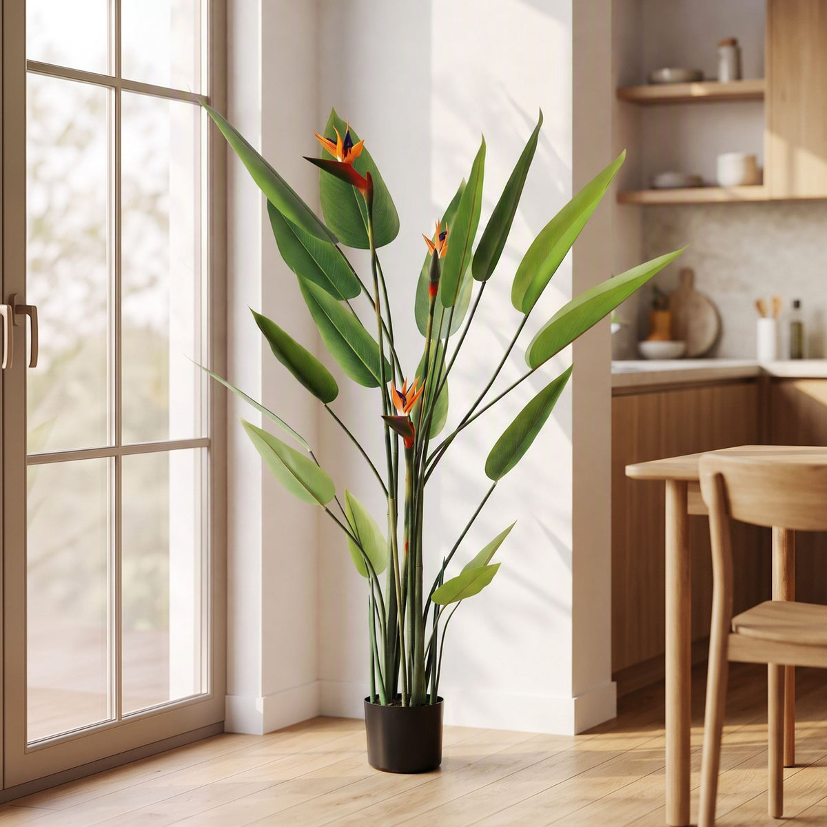 Artiss 150cm Artificial Bird of Paradise Plant with Flowers Realistic Leaves for Home Office Decor-Home &amp; Garden > Artificial Plants > Artificial Flowers &amp; Plants-PEROZ Accessories