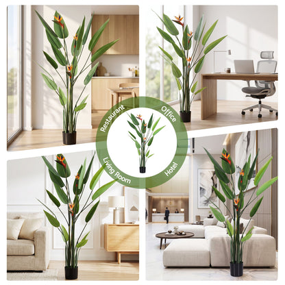 Artiss 150cm Artificial Bird of Paradise Plant with Flowers Realistic Leaves for Home Office Decor-Home &amp; Garden > Artificial Plants > Artificial Flowers &amp; Plants-PEROZ Accessories