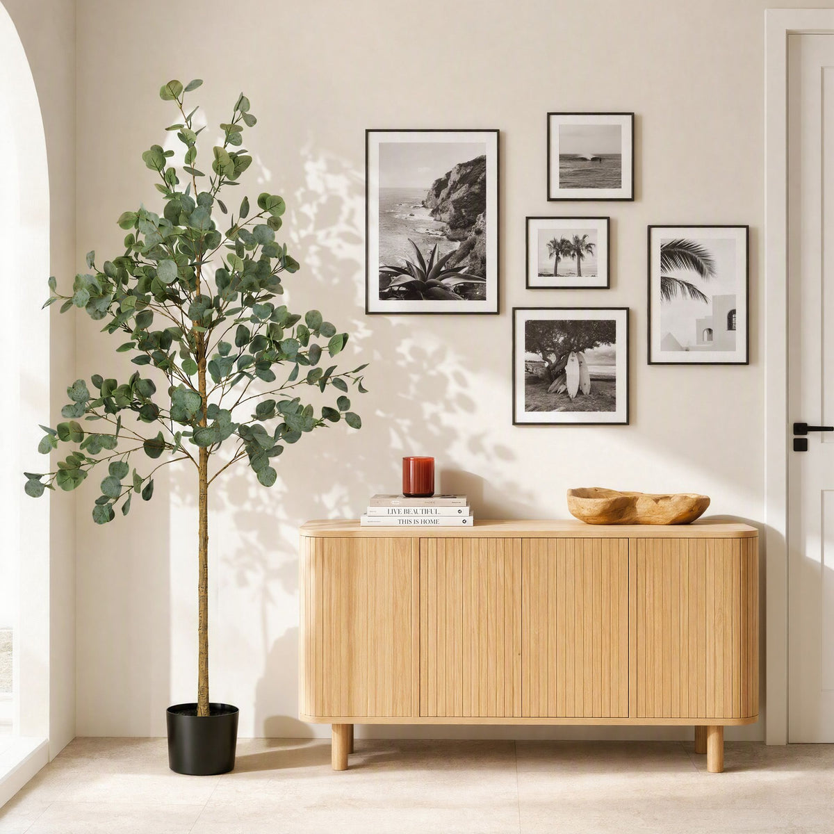 Artiss 180cm Artificial Eucalyptus Tree with Realistic Textured Leaves for Indoor Home Office Decor