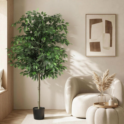 Artiss 180cm Artificial Ficus Tree Faux Trees Indoor Decor Artificial Plants Lifelike Plant 1.8M-Home &amp; Garden > Artificial Plants > Artificial Trees-PEROZ Accessories