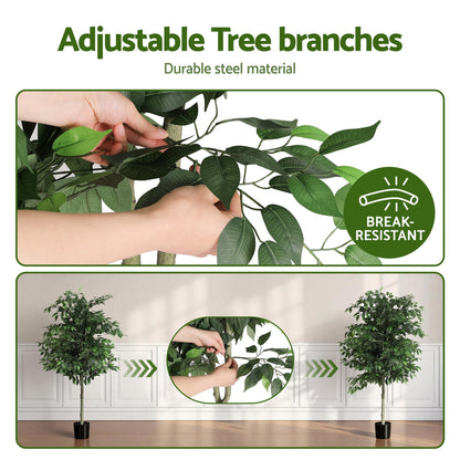 Artiss 180cm Artificial Ficus Tree Faux Trees Indoor Decor Artificial Plants Lifelike Plant 1.8M-Home &amp; Garden > Artificial Plants > Artificial Trees-PEROZ Accessories