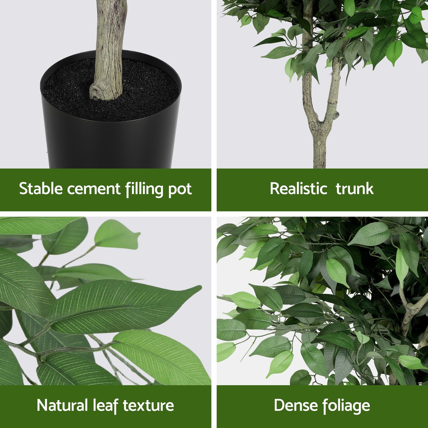 Artiss 180cm Artificial Ficus Tree Faux Trees Indoor Decor Artificial Plants Lifelike Plant 1.8M-Home &amp; Garden > Artificial Plants > Artificial Trees-PEROZ Accessories