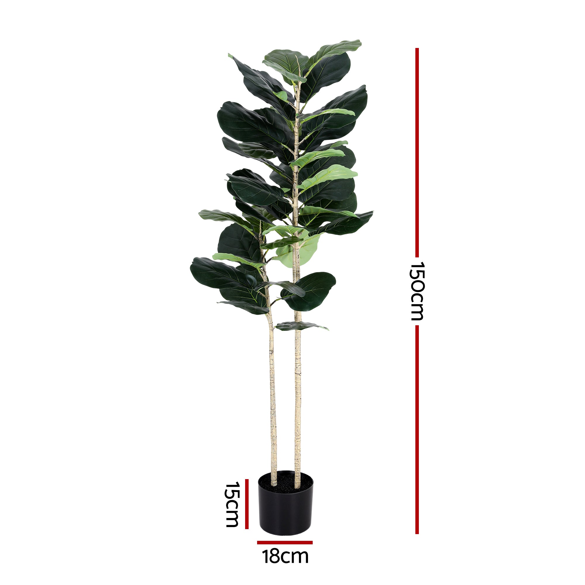 Artiss 150cm Artificial Fiddle Tree Faux Trees Indoor Decor Artificial Plants Lifelike Plant 1.5M-Home &amp; Garden > Artificial Plants > Artificial Trees-PEROZ Accessories